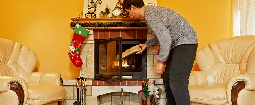 Rusted Metal Fireplace Restoration in West Lealman, Florida